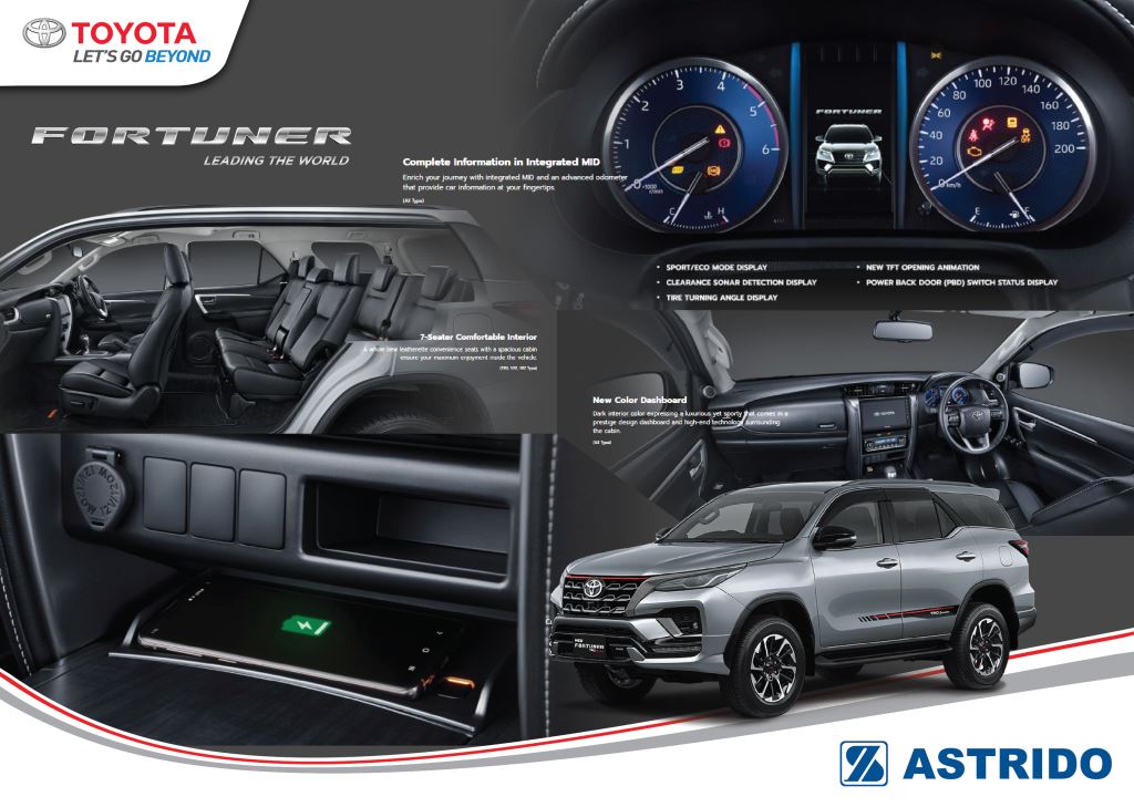 Toyota AStrido - Fitur Toyota Fortuner Terbaik di Kelasnya
