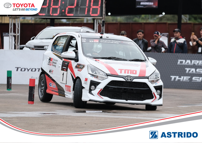 Toyota AStrido - Agya GR Sport berhasil kembali meraih podium Autokhana Kejurnas Slalom 2022